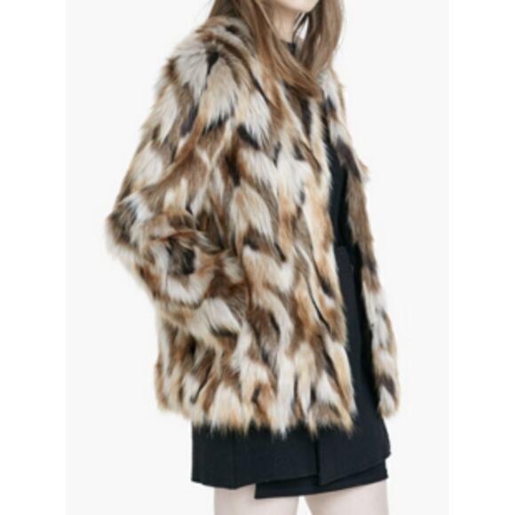 Heartloom Faux Fur Jacket Hook Loop Pockets Size M - Picture 1 of 7